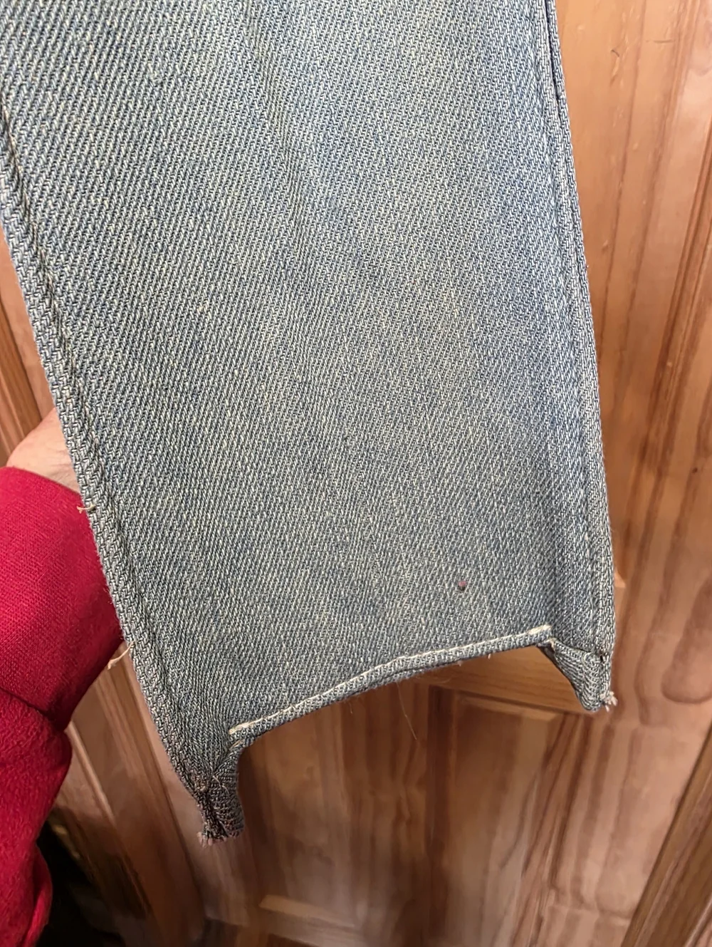 True Religion Denim Messenger Bag in Dark Blue with Brown Trim Brand New